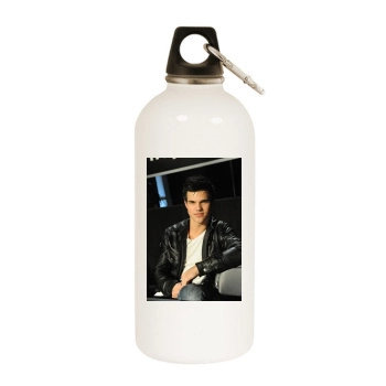 Taylor Lautner White Water Bottle With Carabiner