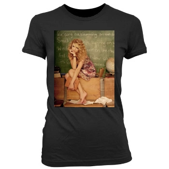 Taylor Swift Women's Junior Cut Crewneck T-Shirt