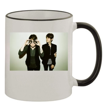 Tegan and Sara 11oz Colored Rim & Handle Mug