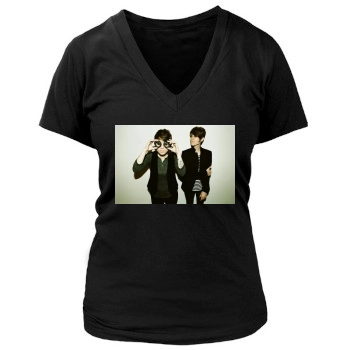 Tegan and Sara Women's Deep V-Neck TShirt