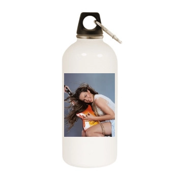 Thalia White Water Bottle With Carabiner