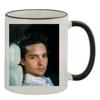 Tobey Maguire 11oz Colored Rim & Handle Mug