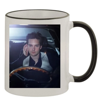 Tobey Maguire 11oz Colored Rim & Handle Mug