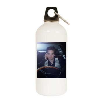 Tobey Maguire White Water Bottle With Carabiner