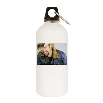 Toby Keith White Water Bottle With Carabiner