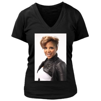 Toni Braxton Women's Deep V-Neck TShirt