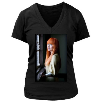 Tori Amos Women's Deep V-Neck TShirt