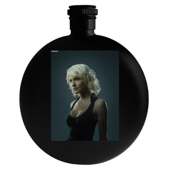 Tricia Helfer Round Flask