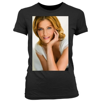 Tricia Helfer Women's Junior Cut Crewneck T-Shirt