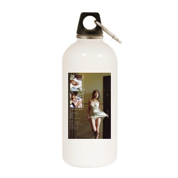 Yoko Kumada White Water Bottle With Carabiner