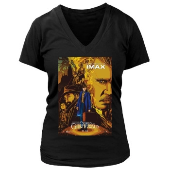 Fantastic Beasts The Crimes of Grindelwald (2018) Women's Deep V-Neck TShirt