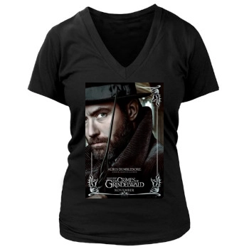 Fantastic Beasts The Crimes of Grindelwald (2018) Women's Deep V-Neck TShirt