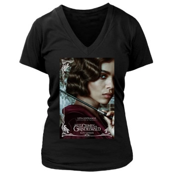 Fantastic Beasts The Crimes of Grindelwald (2018) Women's Deep V-Neck TShirt