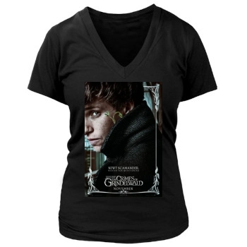 Fantastic Beasts The Crimes of Grindelwald (2018) Women's Deep V-Neck TShirt