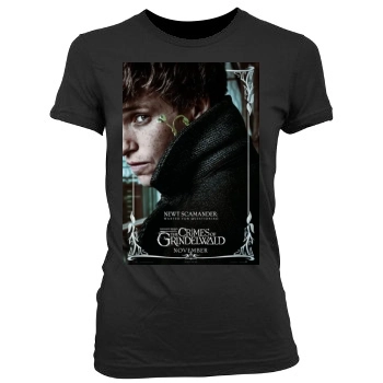 Fantastic Beasts The Crimes of Grindelwald (2018) Women's Junior Cut Crewneck T-Shirt