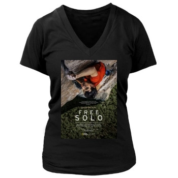 Free Solo (2018) Women's Deep V-Neck TShirt