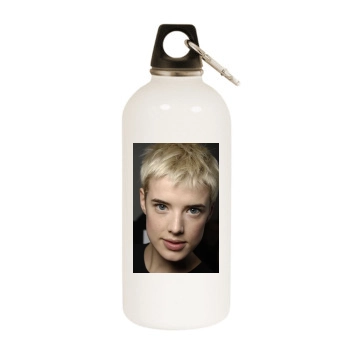 Agyness Deyn White Water Bottle With Carabiner