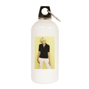 Agyness Deyn White Water Bottle With Carabiner