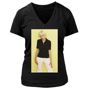 Agyness Deyn Women's Deep V-Neck TShirt