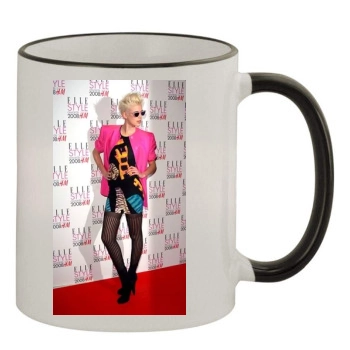 Agyness Deyn 11oz Colored Rim & Handle Mug