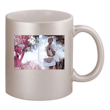 Anja Rubik 11oz Metallic Silver Mug