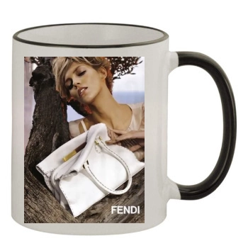 Anja Rubik 11oz Colored Rim & Handle Mug