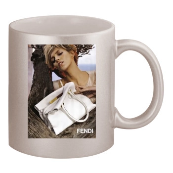 Anja Rubik 11oz Metallic Silver Mug