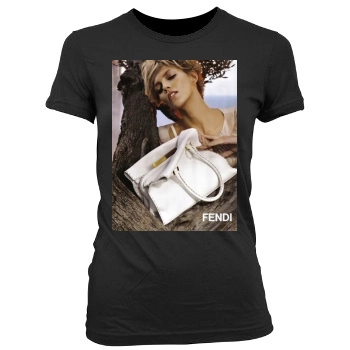 Anja Rubik Women's Junior Cut Crewneck T-Shirt