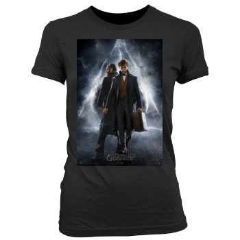 Fantastic Beasts The Crimes of Grindelwald (2018) Women's Junior Cut Crewneck T-Shirt