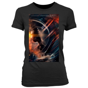 First Man (2018) Women's Junior Cut Crewneck T-Shirt