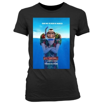 Hotel Transylvania 3 Summer Vacation (2018) Women's Junior Cut Crewneck T-Shirt