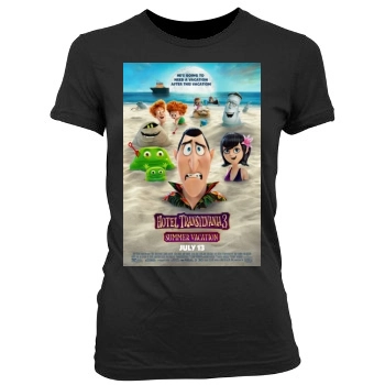 Hotel Transylvania 3 Summer Vacation (2018) Women's Junior Cut Crewneck T-Shirt