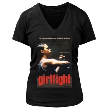 Girlfight (2000) Women's Deep V-Neck TShirt