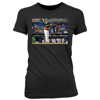 Giancarlo Stanton Women's Junior Cut Crewneck T-Shirt