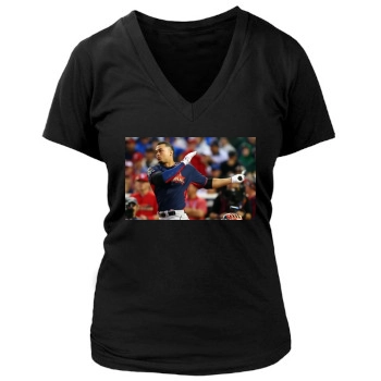 Giancarlo Stanton Women's Deep V-Neck TShirt