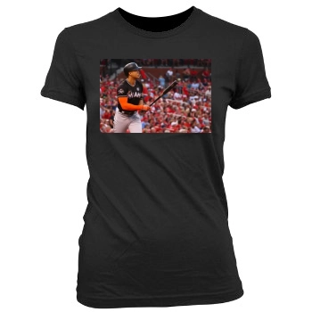 Giancarlo Stanton Women's Junior Cut Crewneck T-Shirt