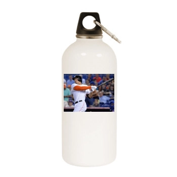 Giancarlo Stanton White Water Bottle With Carabiner