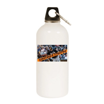 Giancarlo Stanton White Water Bottle With Carabiner