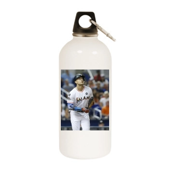 Giancarlo Stanton White Water Bottle With Carabiner