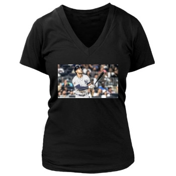 Giancarlo Stanton Women's Deep V-Neck TShirt