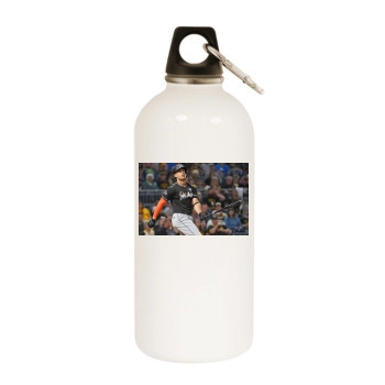 Giancarlo Stanton White Water Bottle With Carabiner