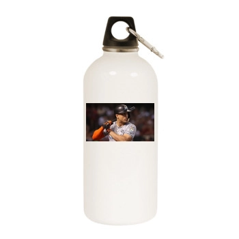 Giancarlo Stanton White Water Bottle With Carabiner