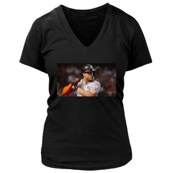 Giancarlo Stanton Women's Deep V-Neck TShirt