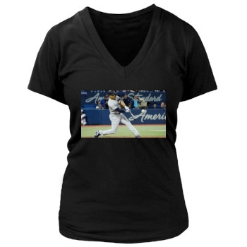 Giancarlo Stanton Women's Deep V-Neck TShirt