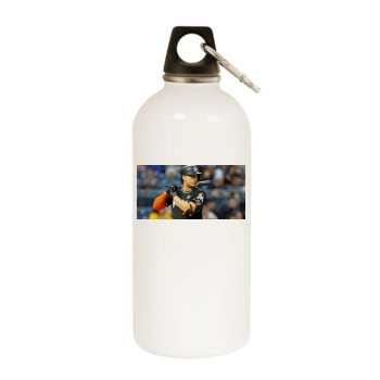 Giancarlo Stanton White Water Bottle With Carabiner