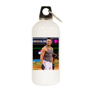 Giancarlo Stanton White Water Bottle With Carabiner