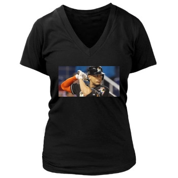 Giancarlo Stanton Women's Deep V-Neck TShirt