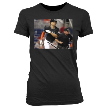 Giancarlo Stanton Women's Junior Cut Crewneck T-Shirt