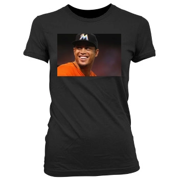 Giancarlo Stanton Women's Junior Cut Crewneck T-Shirt