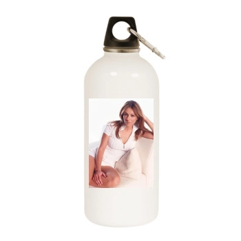 Elizabeth Hurley White Water Bottle With Carabiner